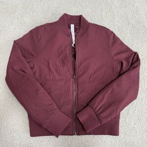 lululemon Women's Burgundy Bomber Jacket